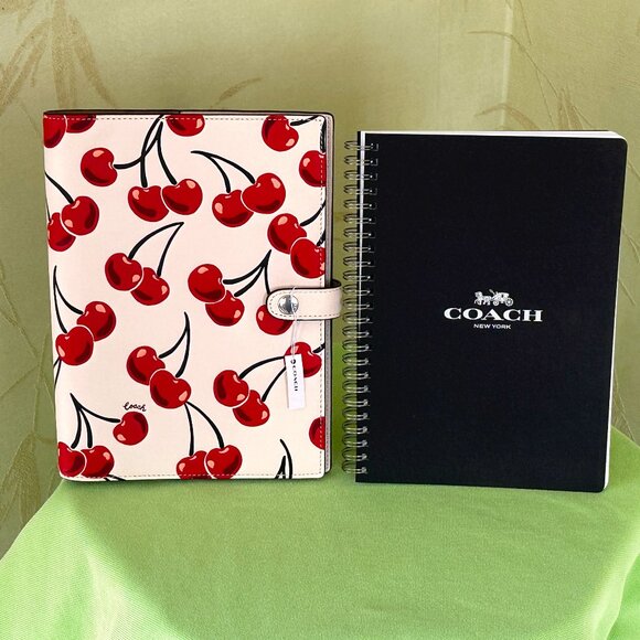 Coach | Office | Coach Notebook Leather W Cherry Print Nwt Cherries ...